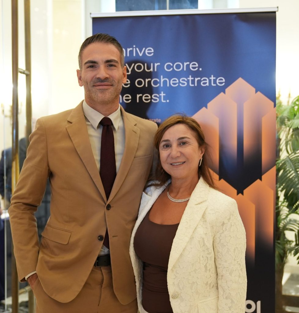 Stiven Muccioli and Maha Bahou at the BKN301 Orchestrator Roadshow in Amman