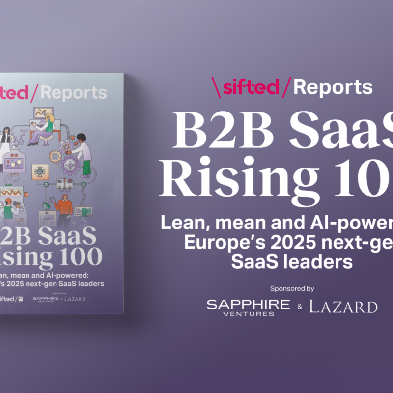 Sifted Rising 100 list 2025 featuring BKN301 as a leading SaaS innovator