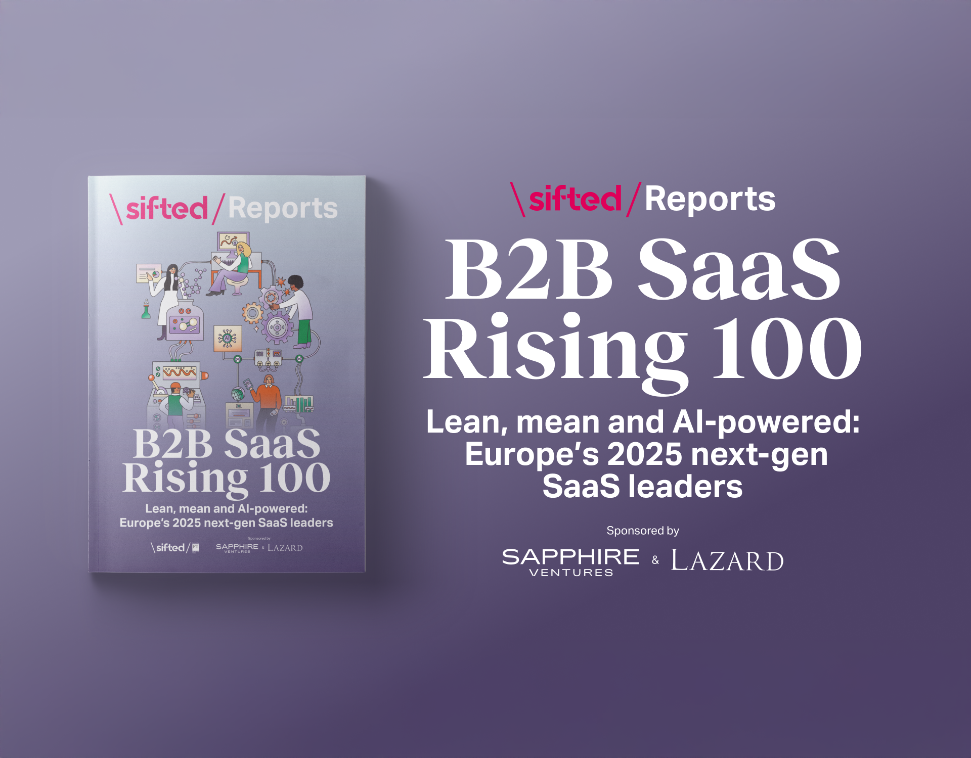 Sifted Rising 100 list 2025 featuring BKN301 as a leading SaaS innovator