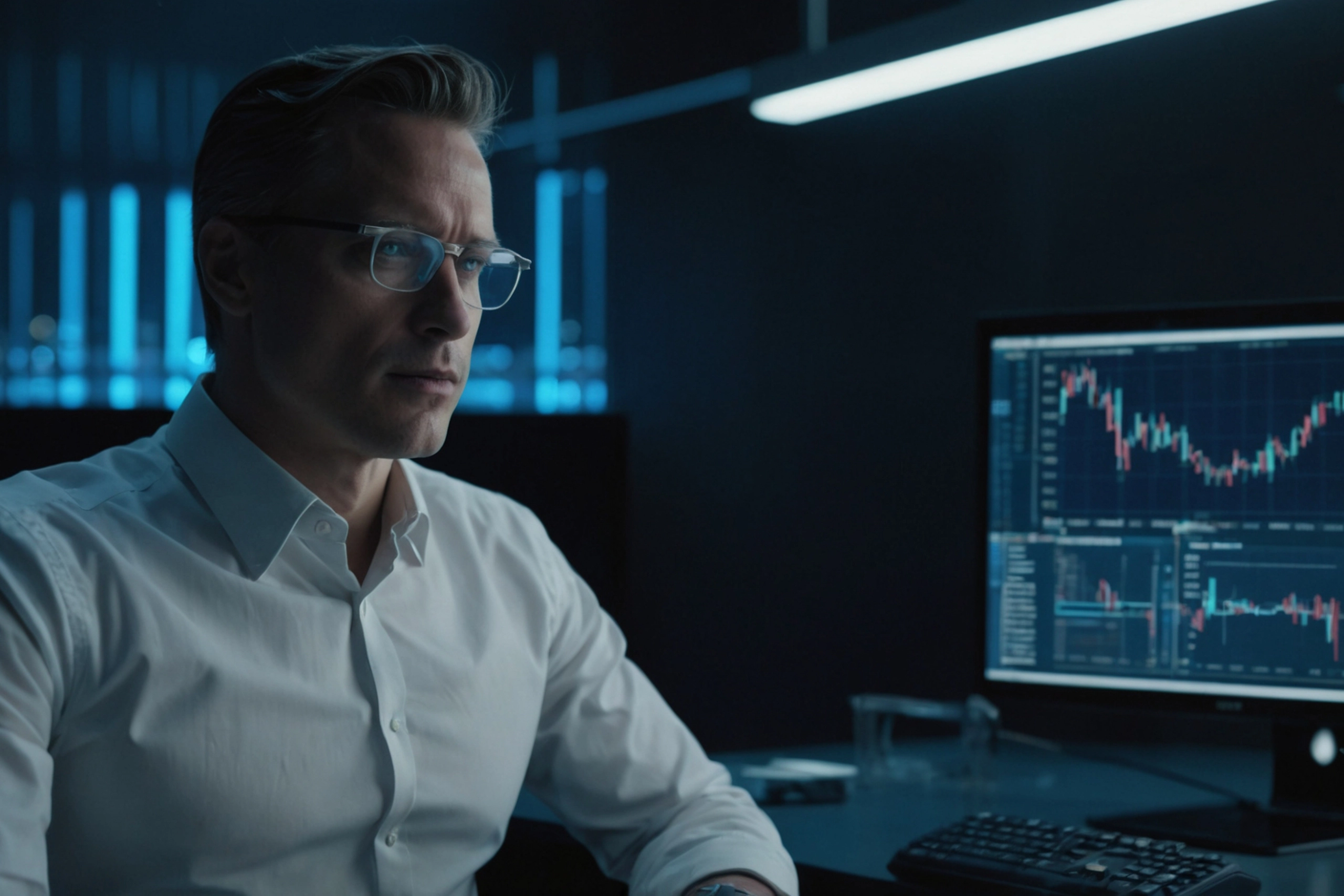 Banking technology professional working with AI-enabled financial systems