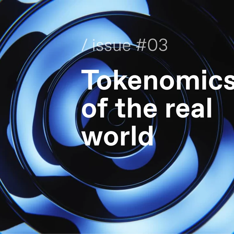 Pulse of Fintech issue #03 cover, “Tokenomics of the real world”: BKN301 newsletter on real-world asset tokenization in the Gulf